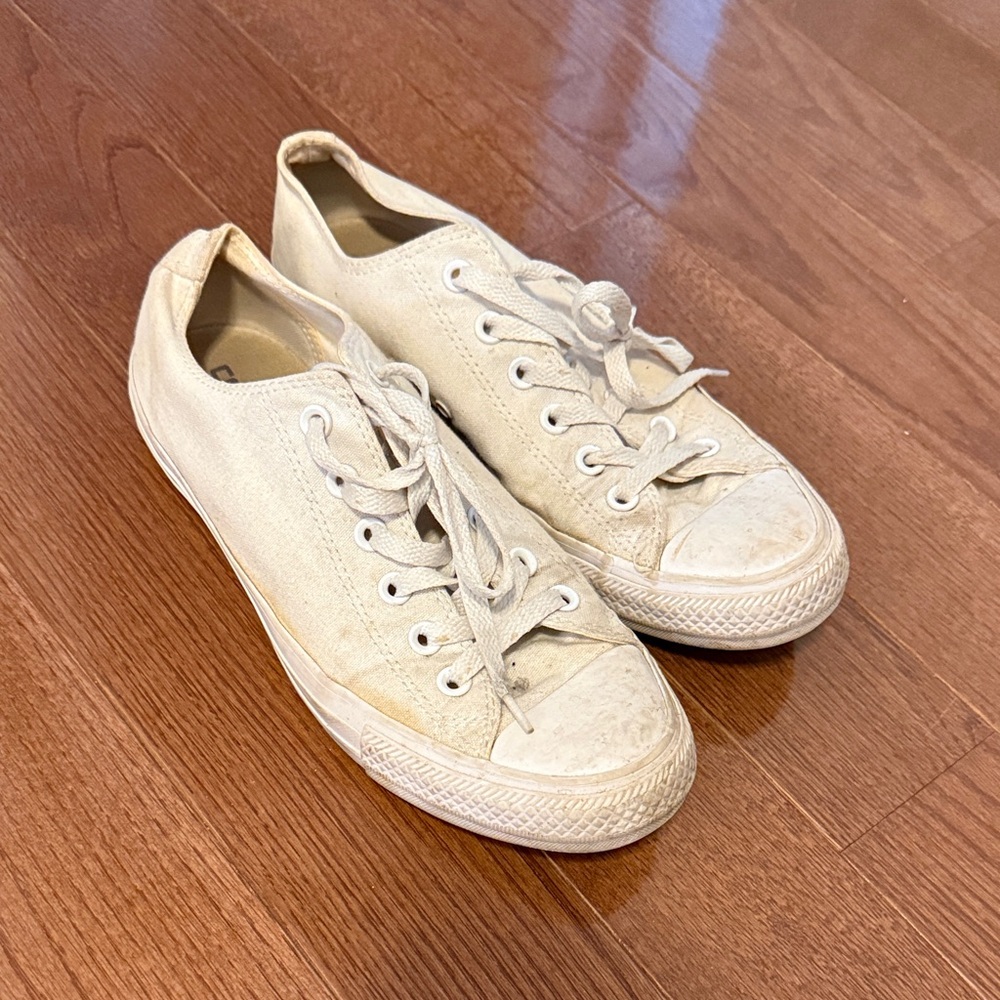 Classic Cream Canvas Sneakers